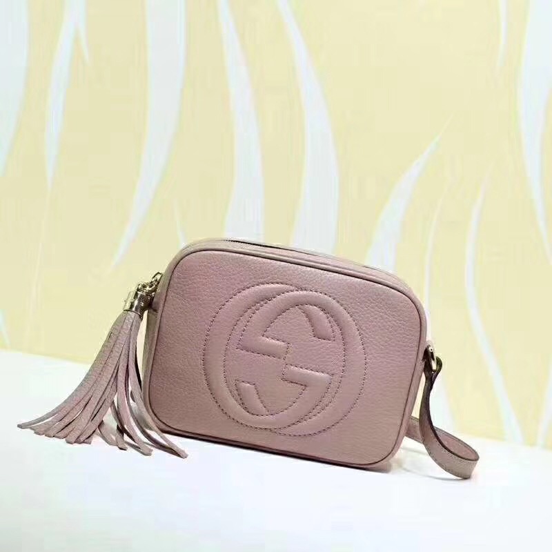 GUCCI 'Soho' Small Leather Disco Bag. Original Bag including gift box, care book, dust bag, authenticity card. Its name may inspire nights out, but its compact size and go-to ease make this bag an everyday essential. | CRIS&COCO Authentic Quality bags and Accessories