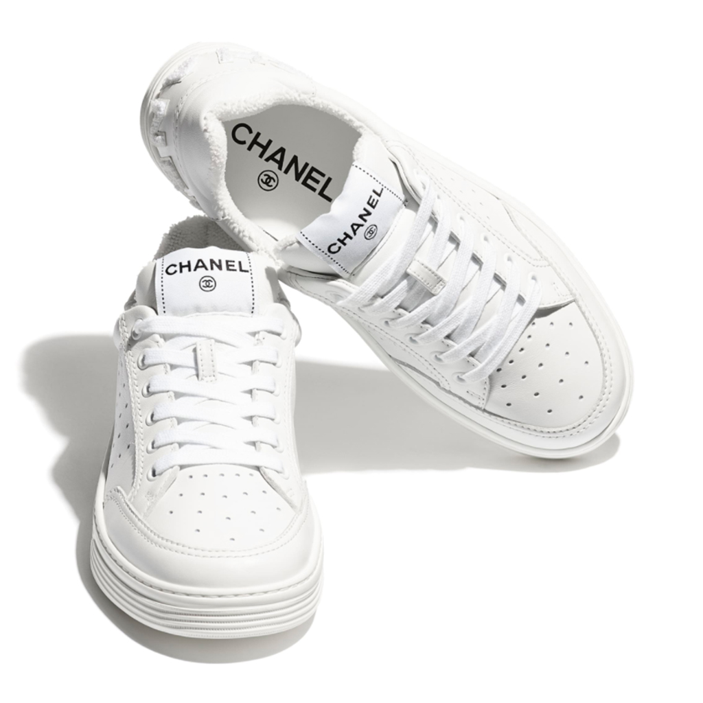 CHANEL Trainers in calfskin with Sequins. - CRIS&COCO CHANEL Trainers in calfskin with Sequins. Original Quality Sneakers with gift box, booklet, and authenticity card. | Cris and Coco Authentic Quality Designer Bags and Luxury Accessories