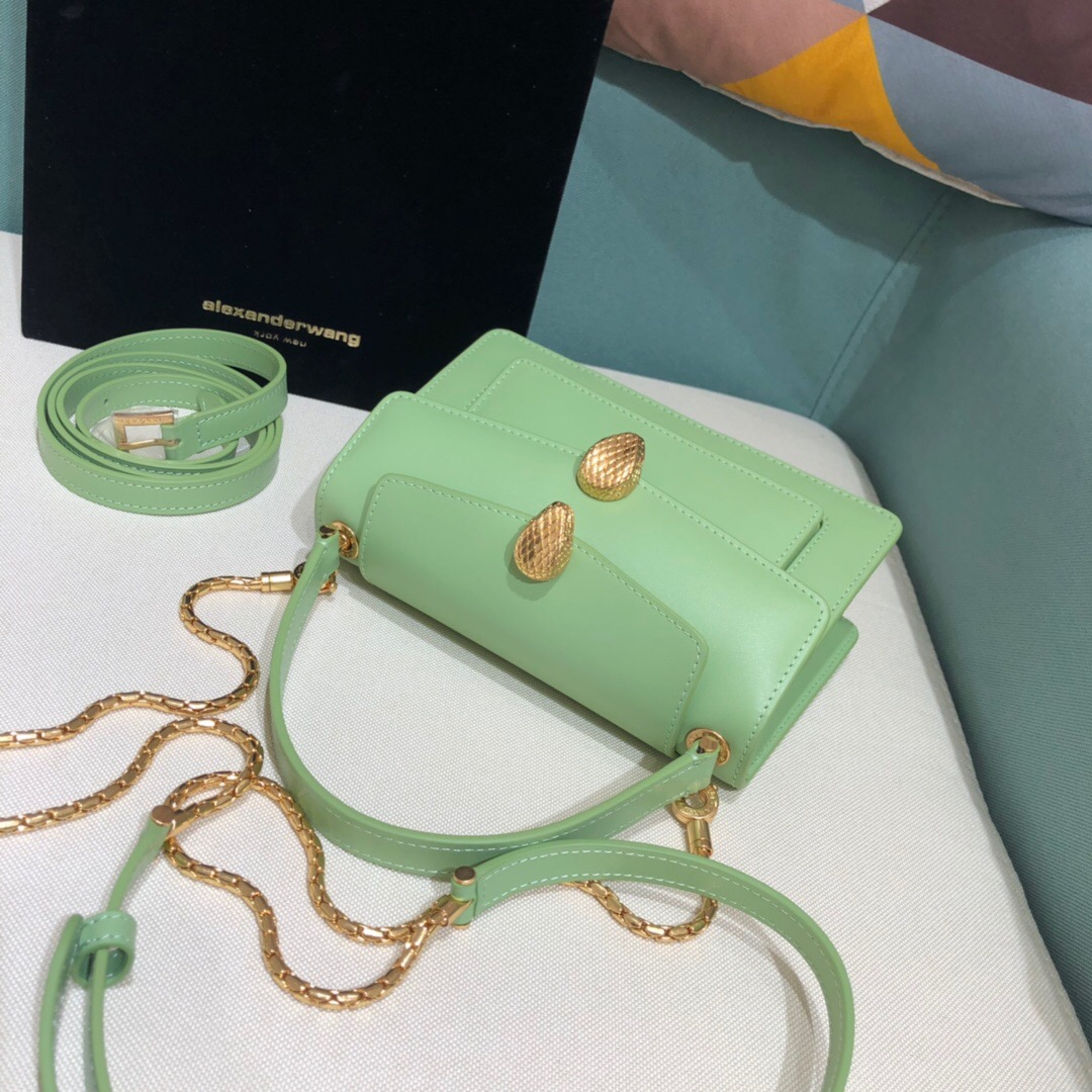 ALEXANDER WANG x BVULGARI Belt Bag - CRIS&COCO ALEXANDER WANG x BVLGARI Belt Bag. Original Quality Bag including gift box, care book, dust bag, authenticity card. The belt bag is a dream to style, as it features two detachable straps and a detachable handle and can be worn on the waist, as a crossbody bag, as a clutch or over the shoulder. BVLGARI and ALEXANDER WANG have reprised Serpenti Through The Eyes of ALEXANDER WANG for 2020, with the exciting addition of two brand new bags. While the two in-demand fashion houses may not reveal themselves to be the most obvious collaborators at a superficial glance, they have nonetheless merged to produce their latest capsule collection infusing allure with innovation. | Cris and Coco Authentic Quality designer bags and luxury accessories.