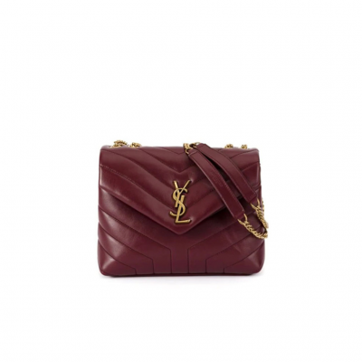 SAINT LAURENT Small Loulou MatelassΓ© Bag. If asked to describe the design of the SAINT LAURENT Small Loulou MatelassΓ© Bag in a few words, weβd say that it is a feminine bag with a slight rock and roll feel to it. One of the most noticeable things about the look of the LouLou is the padded quilted leather, a feature which gives the bag more volume. The leather padded chain handles and the metal interlocking YSL initials on the front flap, make it a bold, yet still classic, luxury handbag. Versatility is another strong point of the YSL LouLou bag, and it can definitely be dressed up or down for any occasion. The chain strap is moveable, which means it can also be worn as a crossbody bag. | CRIS&COCO Authentic Quality Designer Bags and Luxury Accessories