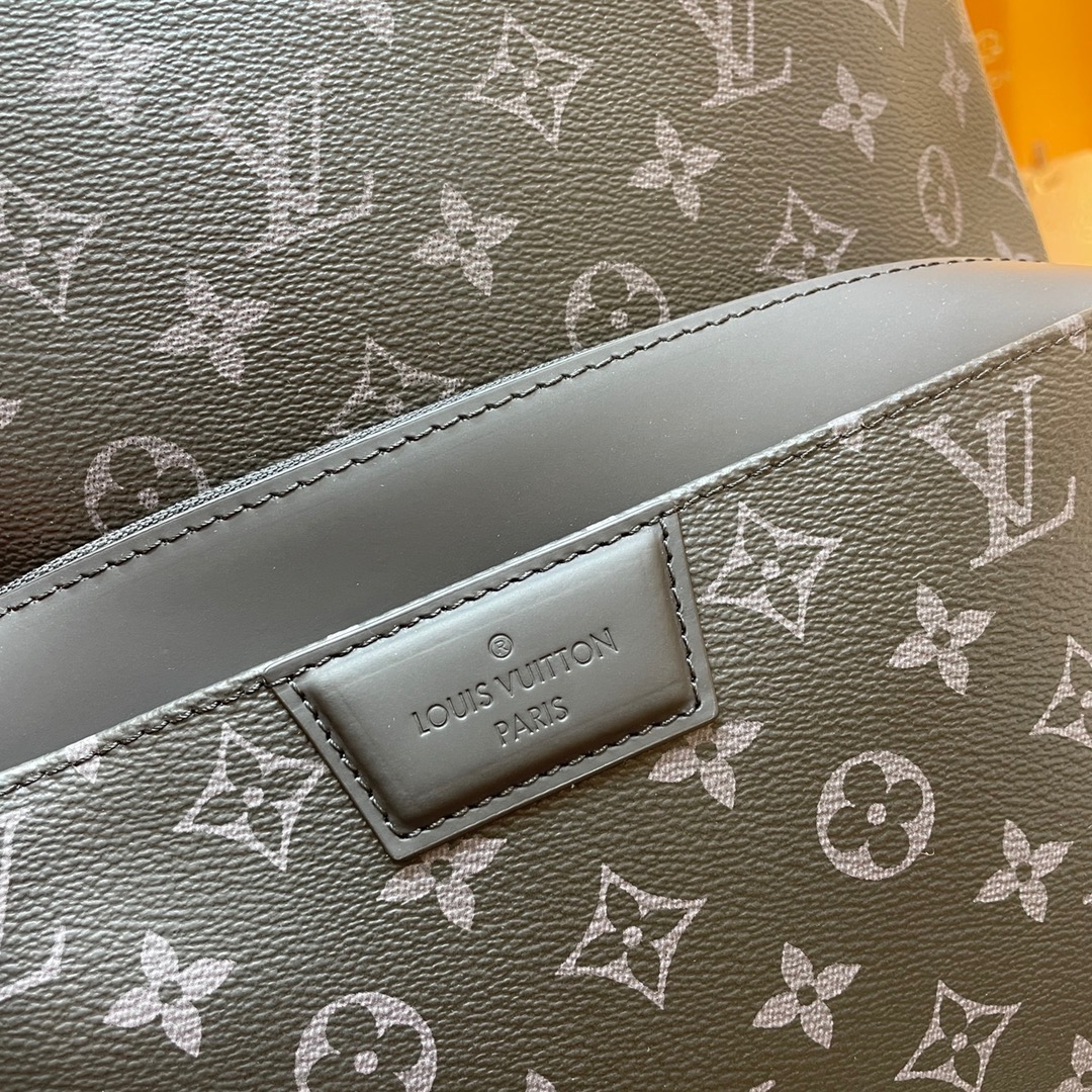 LOUIS VUITTON Discovery Backpack PM. Original Quality Backpack including gift box, care book, dust bag, authenticity card. Perfect for those who want a casual yet sophisticated bag, the Discovery Backpack in supple Monogram Eclipse coated canvas delivers both style and versatility. It boasts distinctive details like an ultra-comfortable leather strap and a front pocket with a magnetic closure. | CRIS&COCO Authentic Quality Designer Bags and Luxury Accessories