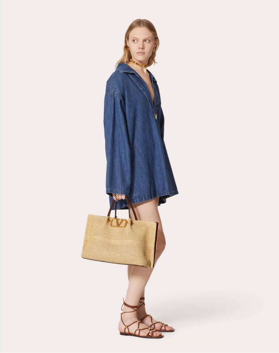 VALENTINO GARAVANI Straw Summer Petite Tote