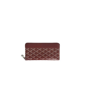 Matignon-GM-Wallet - CRIS&COCO Matignon GM Wallet: A Statement of Elegance and Functionality. Experience luxury and functionality with the Goyard Matignon GM Wallet. Crafted from premium calf leather and Goyardine canvas, it offers twelve card slots, a zipper pocket, and two spacious compartments, all secured by a snap button closure. Handcrafted by skilled artisans, Whether you're running errands or gracing a formal occasion, this wallet is the ultimate style companion. Choose from an array of colors to reflect your personality and elevate your ensemble. With this wallet, you'll not only radiate elegance but also experience unparalleled functionality. | CRIS&COCO Authentic Quality Designer Bags and Luxury Accessories