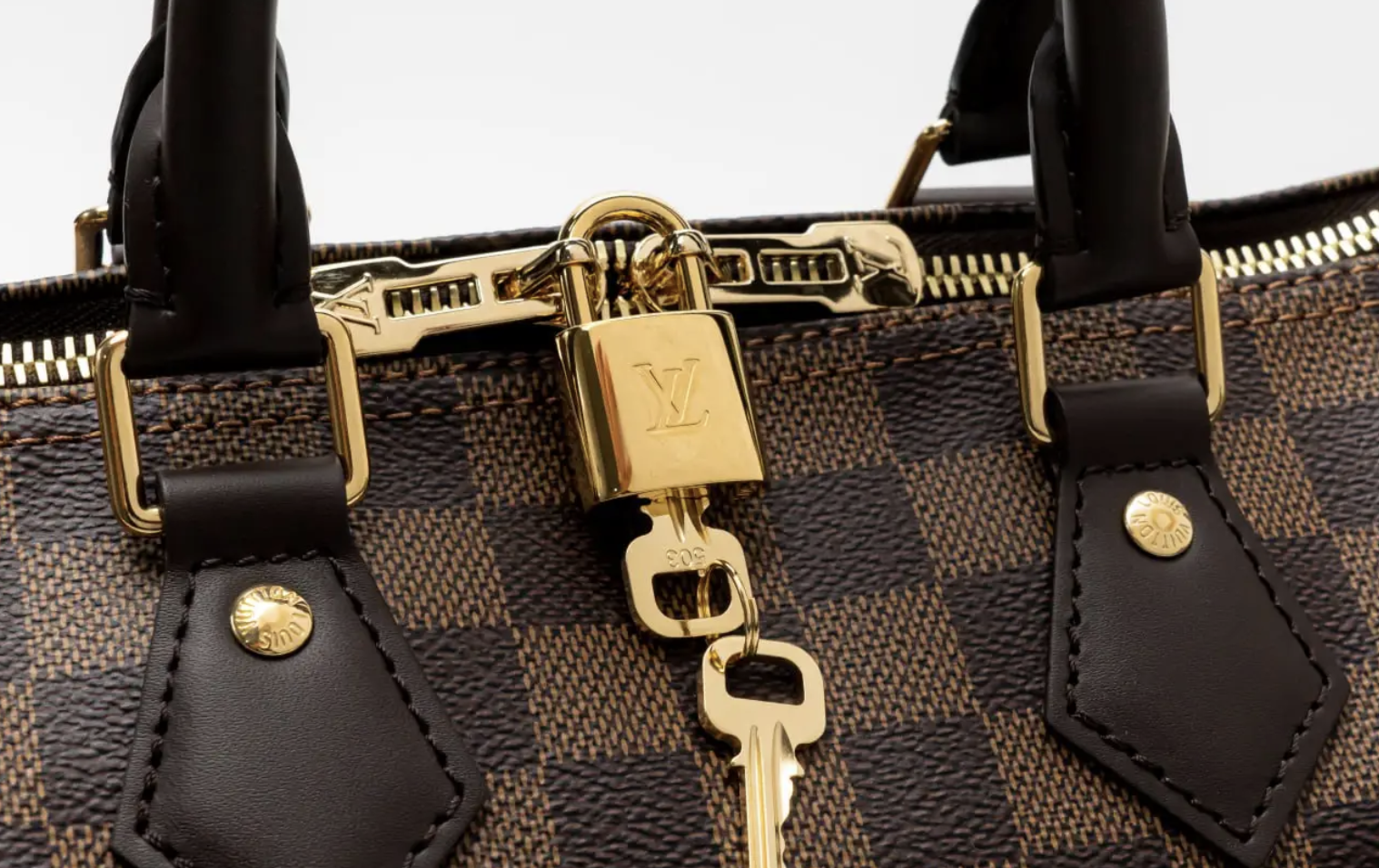 A close-up of a Speedy bag. Speedy bag in close up.