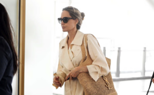 Display of luxury-style handbags wrapped for Mother's Day