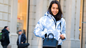 Beige GIVENCHY-inspired crossbody styled with flowers and coffee