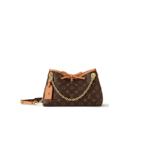 CarryAll BB. Authentic quality luxury bag crafted in genuine leather comes with authenticity card, dust bag and gift bag. Effortless Elegance, Day to Night – The CarryAll BB Reimagined. The iconic CarryAll BB returns this season with a stylish twist, perfect for transitioning from day to evening. Expertly crafted from the House’s signature Monogram canvas, it’s elevated with a gleaming gold-toned chain adorned with Monogram Flowers. Thoughtful details like the contrasting leather name tag and matching lace closure add a refined touch. Inside, a zipped pocket offers a convenient spot to keep your everyday essentials—like a credit card—close at hand.