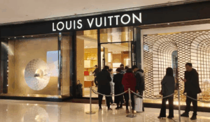 A screenshot of Walmart.com displaying a LOUIS VUITTON handbag among everyday items