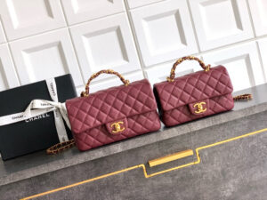 Mini Handy CC Flap Bag. Authentic quality luxury bag crafted in genuine leather comes with authenticity card, dust bag and gift bag. Petite yet powerful, the Caviar Quilted Mini Handy CC Flap embodies timeless sophistication. Crafted from signature caviar leather with classic diamond quilting, this bag exudes refined elegance in every stitch. The design features a structured top handle and a leather-threaded chain strap, offering versatile styling from hand-carry to crossbody. Gold-plated CC details and the signature turn-lock closure add the perfect touch of luxury. Inside, a sleek leather interior with both zipper and patch pockets ensures your essentials stay beautifully organized. Compact, iconic, and unmistakably *ANEL — this is the ultimate statement in modern classic style.