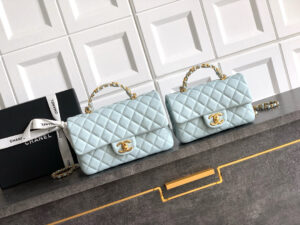 Mini Handy CC Flap Bag. Authentic quality luxury bag crafted in genuine leather comes with authenticity card, dust bag and gift bag. Petite yet powerful, the Caviar Quilted Mini Handy CC Flap embodies timeless sophistication. Crafted from signature caviar leather with classic diamond quilting, this bag exudes refined elegance in every stitch. The design features a structured top handle and a leather-threaded chain strap, offering versatile styling from hand-carry to crossbody. Gold-plated CC details and the signature turn-lock closure add the perfect touch of luxury. Inside, a sleek leather interior with both zipper and patch pockets ensures your essentials stay beautifully organized. Compact, iconic, and unmistakably *ANEL — this is the ultimate statement in modern classic style. - CRIS&COCO Mini Handy CC Flap Bag. Authentic quality luxury bag crafted in genuine leather comes with authenticity card, dust bag and gift bag. Petite yet powerful, the Caviar Quilted Mini Handy CC Flap embodies timeless sophistication. Crafted from signature caviar leather with classic diamond quilting, this bag exudes refined elegance in every stitch. The design features a structured top handle and a leather-threaded chain strap, offering versatile styling from hand-carry to crossbody. Gold-plated CC details and the signature turn-lock closure add the perfect touch of luxury. Inside, a sleek leather interior with both zipper and patch pockets ensures your essentials stay beautifully organized. Compact, iconic, and unmistakably *ANEL — this is the ultimate statement in modern classic style.