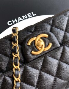 Mini Handy CC Flap Bag. Authentic quality luxury bag crafted in genuine leather comes with authenticity card, dust bag and gift bag. Petite yet powerful, the Caviar Quilted Mini Handy CC Flap embodies timeless sophistication. Crafted from signature caviar leather with classic diamond quilting, this bag exudes refined elegance in every stitch. The design features a structured top handle and a leather-threaded chain strap, offering versatile styling from hand-carry to crossbody. Gold-plated CC details and the signature turn-lock closure add the perfect touch of luxury. Inside, a sleek leather interior with both zipper and patch pockets ensures your essentials stay beautifully organized. Compact, iconic, and unmistakably *ANEL — this is the ultimate statement in modern classic style.