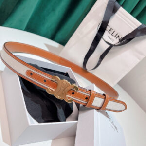 Border Triomphe Belt. Authentic quality luxury bag crafted in genuine leather comes with authenticity card, dust bag and gift bag. Where Parisian Precision Meets Effortless Elegance. The Border Triomphe Belt embodies Parisian refinement in its purest form. Crafted from luxurious smooth calfskin, this elegant accessory is framed by subtle contrasting borders that highlight its sleek lines and meticulous craftsmanship. At its center, the iconic Triomphe buckle—an emblem of *ELINE’s timeless heritage—adds a touch of golden sophistication. Whether paired with tailored trousers, a flowing dress, or high-waisted denim, this belt transforms any outfit into a statement of effortless elegance. A true symbol of quiet luxury, the Border Triomphe Belt is the ultimate finishing touch for those who appreciate understated glamour and modern French allure.