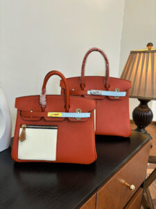 Swift Colormatic Uni Birkin. Authentic quality luxury bag crafted in genuine leather comes with authenticity card, dust bag and gift bag. Where Color Meets Craft — The Art of Birkin Reimagined. The Swift Colormatic Uni Birkin is a rare masterpiece of craftsmanship and color harmony. Expertly crafted from luxuriously soft Swift leather, this special-order Birkin reimagines classic sophistication with a playful, modern twist. Its thoughtful design includes a front zipper pocket, rear flat pocket, and the iconic short crossover flap secured by a signature turn-lock closure. Inside, a supple leather interior with both zipper and patch pockets ensures your essentials are beautifully organized. From its smooth texture to its meticulous detailing, the Swift Colormatic Uni Birkin is more than a handbag — it’s an exclusive statement of individuality and timeless Hermès artistry.