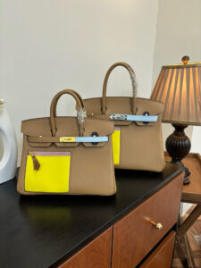 Swift Colormatic Uni Birkin. Authentic quality luxury bag crafted in genuine leather comes with authenticity card, dust bag and gift bag. Where Color Meets Craft — The Art of Birkin Reimagined. The Swift Colormatic Uni Birkin is a rare masterpiece of craftsmanship and color harmony. Expertly crafted from luxuriously soft Swift leather, this special-order Birkin reimagines classic sophistication with a playful, modern twist. Its thoughtful design includes a front zipper pocket, rear flat pocket, and the iconic short crossover flap secured by a signature turn-lock closure. Inside, a supple leather interior with both zipper and patch pockets ensures your essentials are beautifully organized. From its smooth texture to its meticulous detailing, the Swift Colormatic Uni Birkin is more than a handbag — it’s an exclusive statement of individuality and timeless Hermès artistry.