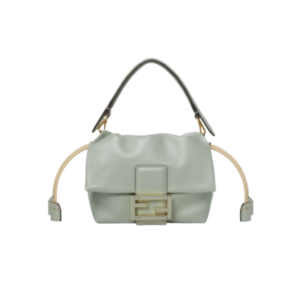 Small Mamma Baguette. Authentic quality luxury bag crafted in genuine leather comes with authenticity card, dust bag and gift bag. A Soft Revival of an Icon. Born in the late ’90s as the effortlessly chic “big sister” to the original, the Mamma Baguette returns for Spring/Summer 2025 with a modern, deconstructed allure. Reimagined in dreamy nappa leather, it blends nostalgia with a fresh, fluid silhouette that feels both relaxed and refined. An oversized FF clasp, accented with a tonal leather insert, anchors the design with signature *ENDI attitude. Inside, a generously sized suede-lined compartment with a drawstring closure and ties offers both luxury and practicality. Finished with gold-tone hardware and complete with detachable handle and shoulder strap, it transitions seamlessly from hand-held elegance to crossbody ease. Soft, iconic, and undeniably modern—the Mamma Baguette is back, and better than ever.