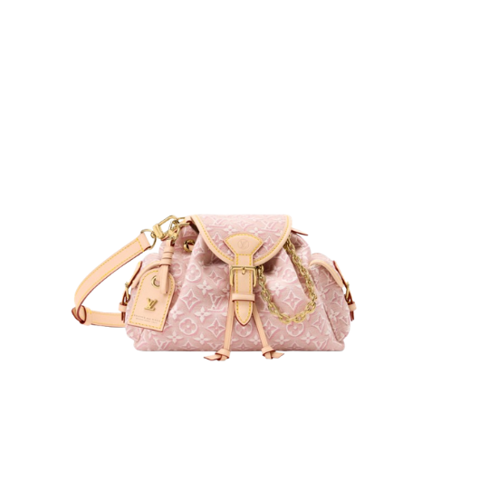 Odyssée PM. Authentic quality luxury bag crafted in genuine leather comes with authenticity card, dust bag and gift bag. A Journey in Timeless Elegance.  The LV Odyssée PM returns for the Pre-Fall 2026 collection with a fresh interpretation of the House's iconic heritage. Adorned in the elegant Monogram Emblème jacquard canvas, this edition debuts in the refined Rose Ruban colorway, inspired by the delicate ribbons that once adorned Louis Vuitton's legendary travel trunks. Beautifully detailed with a leather address tag and an exclusive interior label, the Odyssée PM reflects the House's commitment to exceptional craftsmanship. Thoughtfully designed side pockets provide quick access to everyday essentials like your keys or lipstick, while the spacious interior offers effortless organization for life on the go. Blending iconic design with modern functionality, the Odyssée PM is a sophisticated companion that brings understated luxury to every journey.