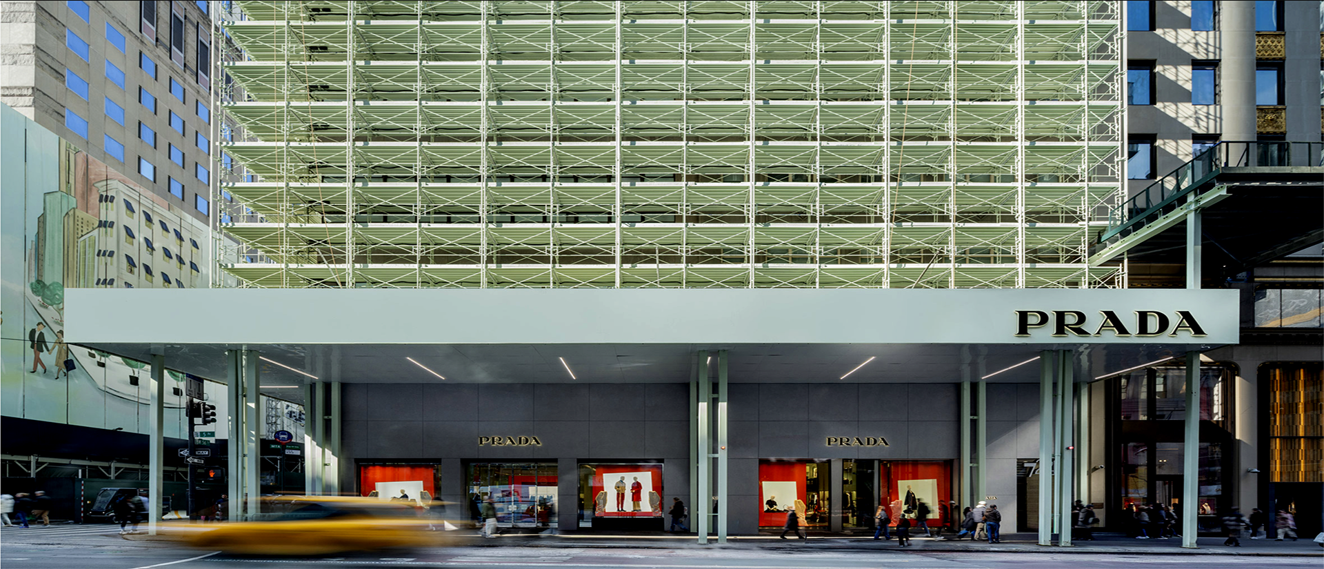 Few locations illustrate luxury's transformation better than PRADA's New York flagship, occupying the base of the Goldman Sachs headquarters. It feels less like a fashion boutique than a physical merger between aesthetics and finance. A long way from Milan's Galleria Vittorio Emanuele II, not geographically. But philosophically.